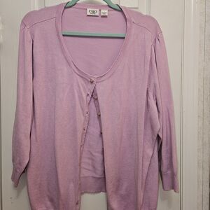 Chico's Light Pink Button-Up Cardigan